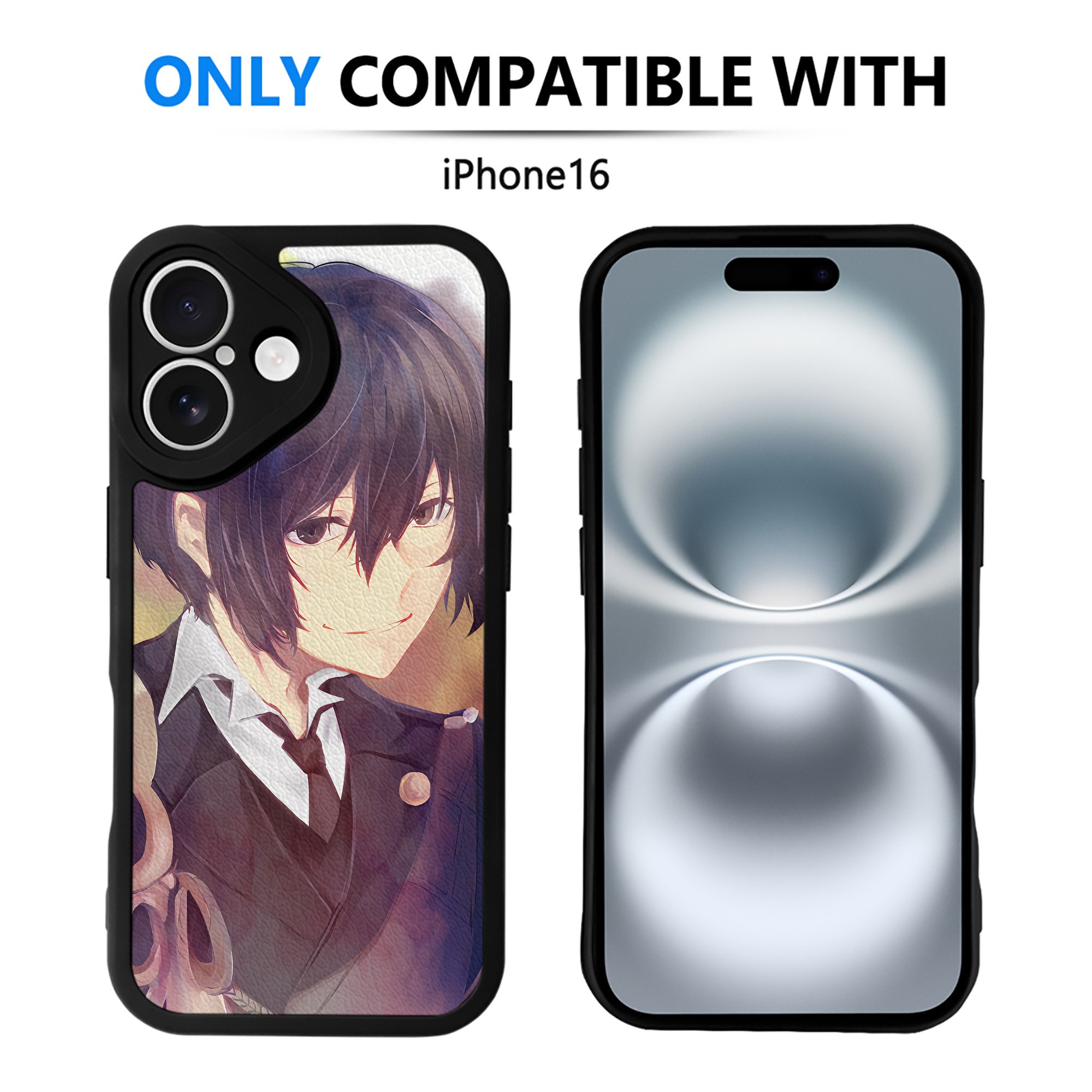 （画像用） 文豪ストレイドッグス Bungo Stray Dogs 【iPhone 16シリーズ対応】シリコンスマホケース（レザー調） 材質：シリコン